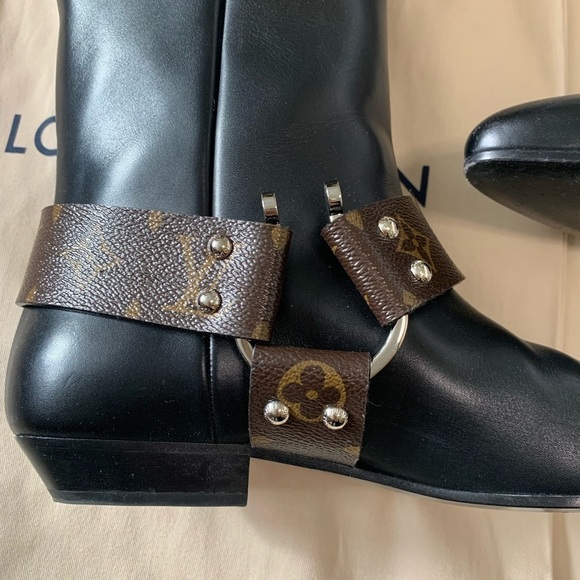 🌸 Authentic Louis Vuitton Rhapsody riding boots in size 40 - Picture 2 of 14